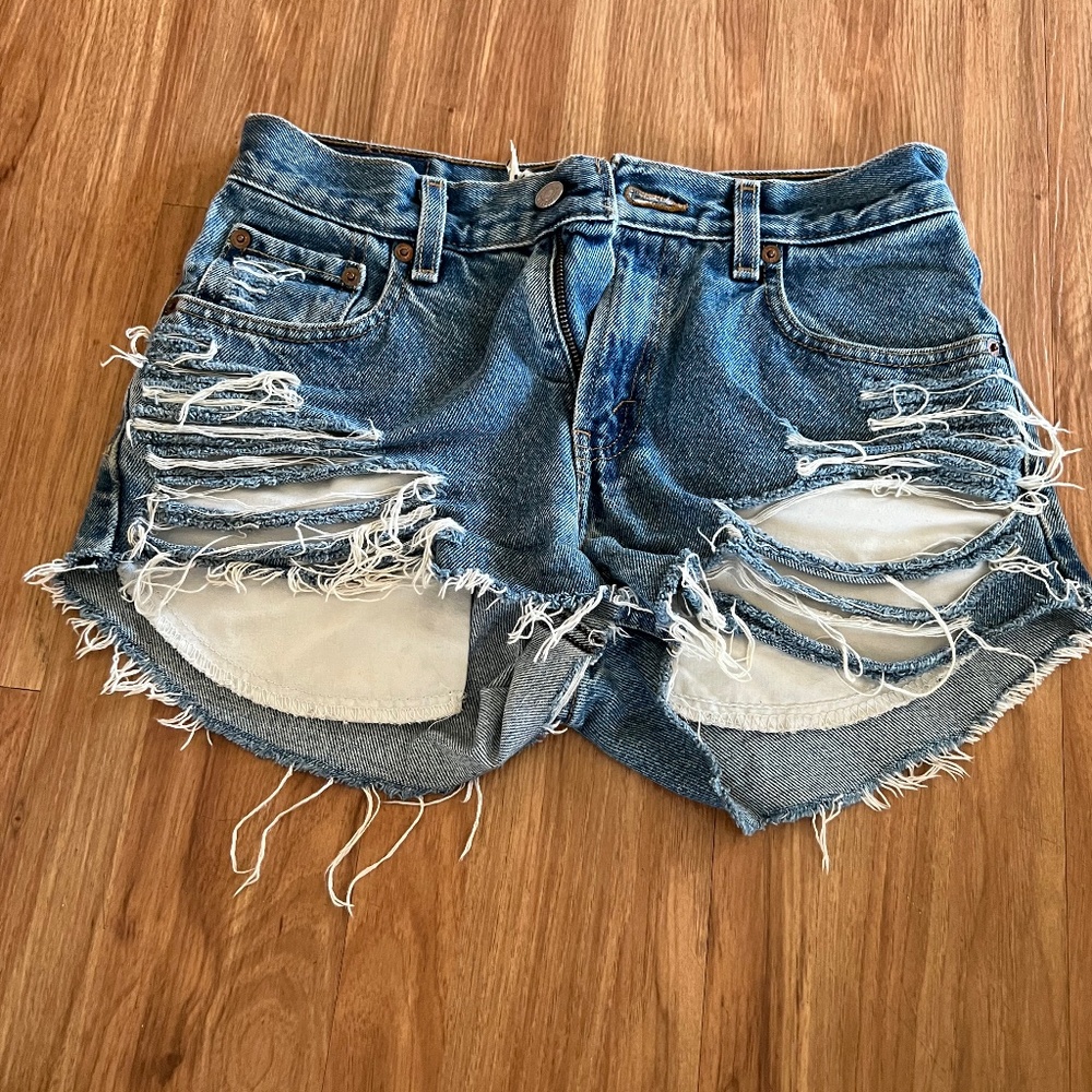 Levi's Distressed Denim Shorts